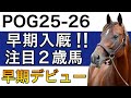 【POG/25−26】早期入厩!注目2歳馬情報!【6月デビューも?次シーズン向け】