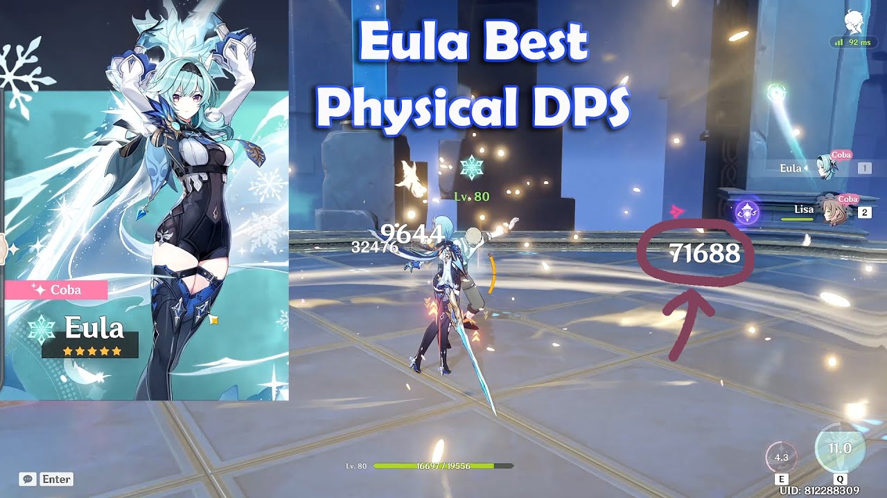 Eula Gameplay - Genshin Impact - YouTube