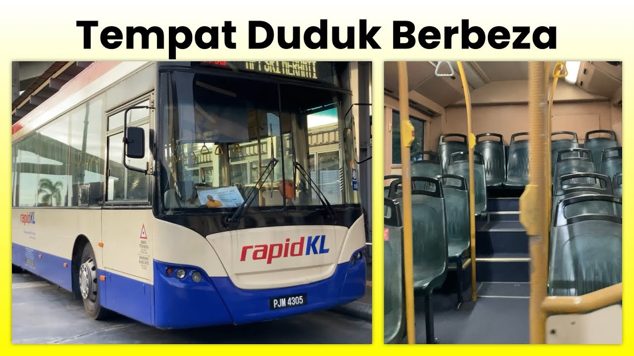 Different Seats ex-rapidPenang 10m rapidKL Scania K270UB (PJM4305) Exterior & Interior