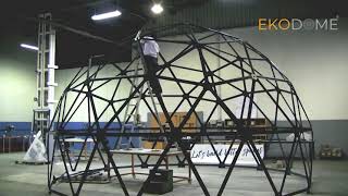 Building The 22' Terra Ekodome Frame #Ekodome #GeodesicDomeKit #GeodesicDome