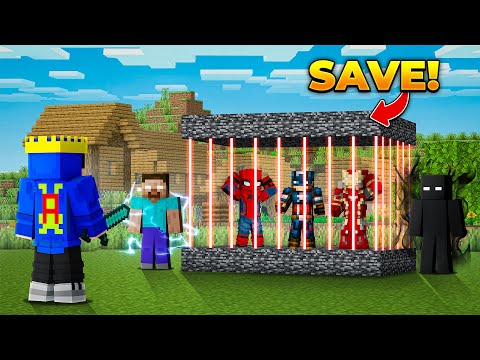 I Saved Every Superhero from Scary Entities Trap in Minecraft...