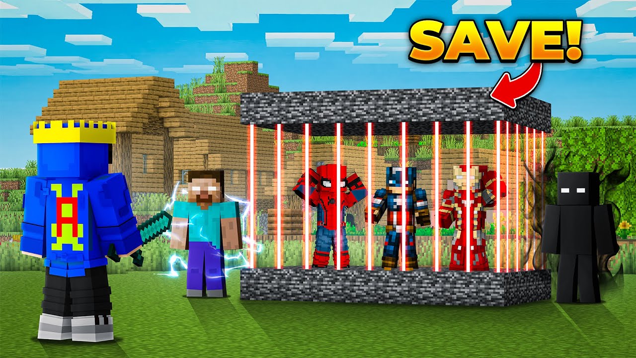 I Saved Every Superhero from Scary Entities Trap in Minecraft...