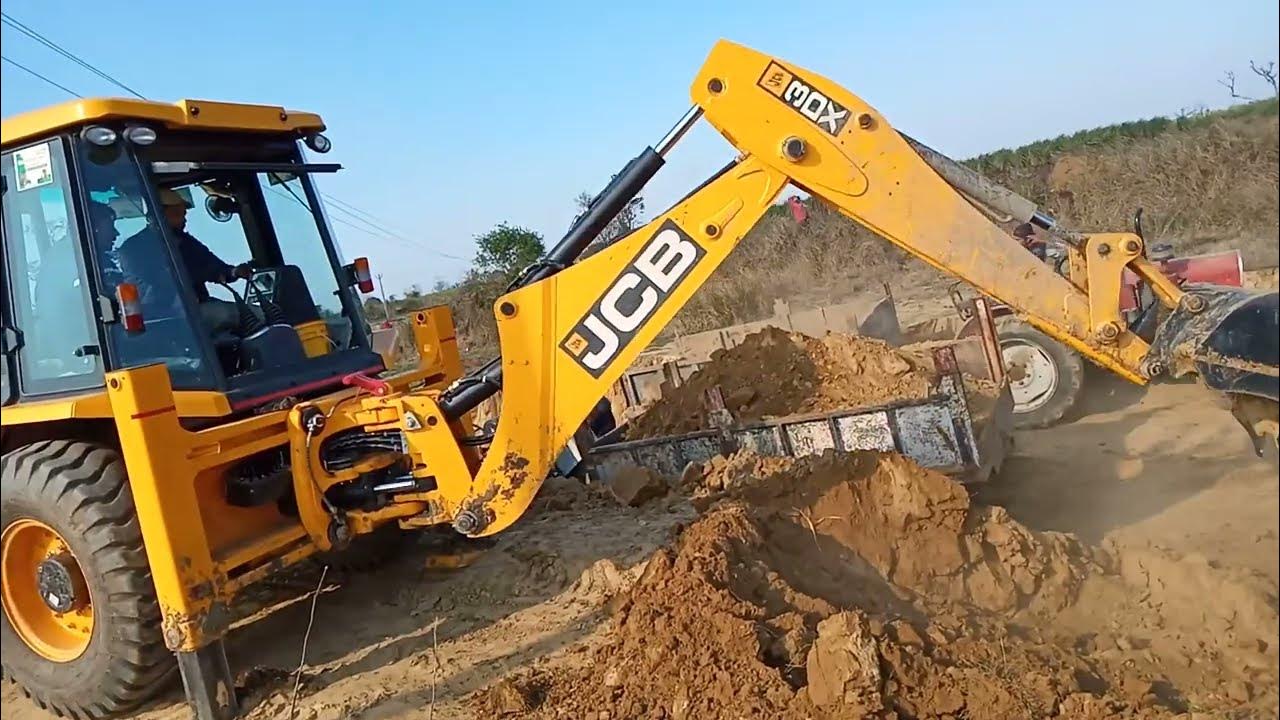 JCB LOVER INDIAN JCB machine work on trali loading YouTube