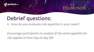 Diamonds Tutorial | Step 4 - Debriefing the game