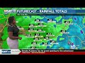 Scattered showers and thunderstorms expected over the next few days