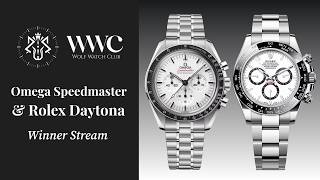 Winner Stream: Omega Speedmaster & Rolex Daytona "Panda"