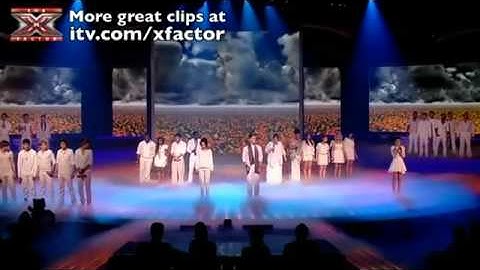 X Factor Finalists perform Heroes - The X Factor Live results 7