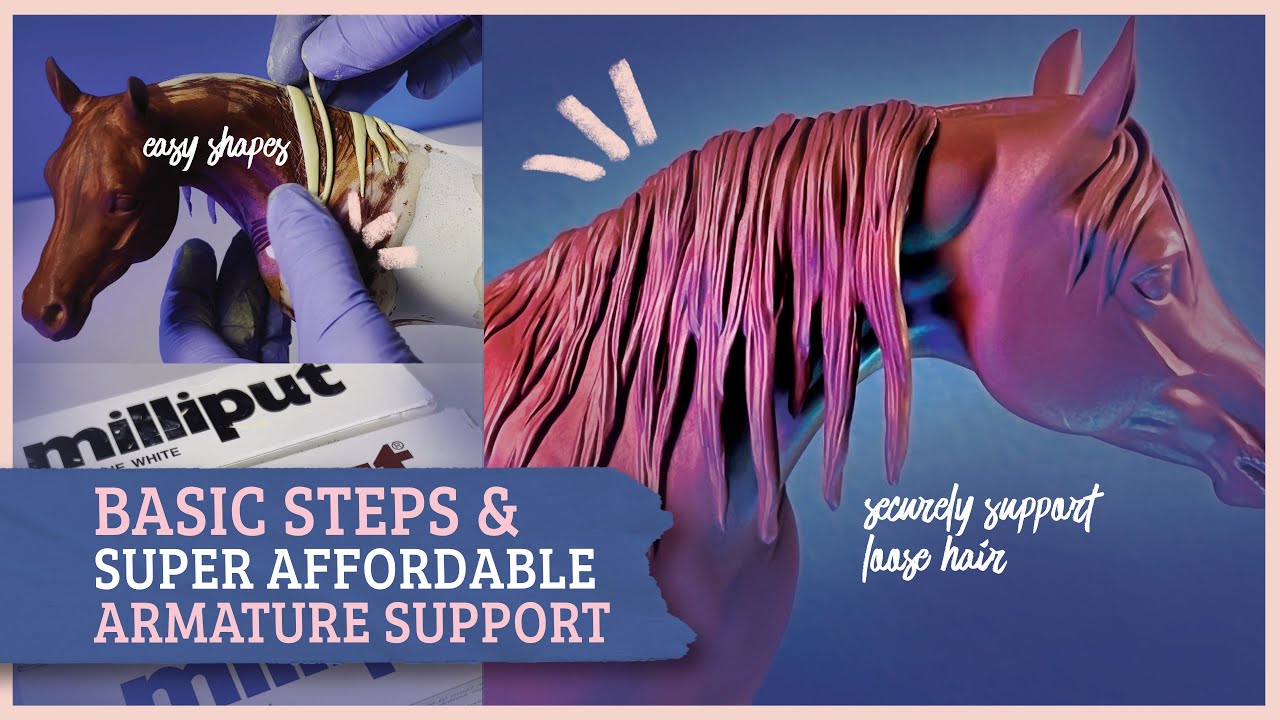 ✨Easily SCULPT MANE HAIR on a plastic model horse with epoxy putty & armatures