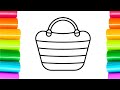 Bag Drawing easy step by step | How to draw Shopping Bag Drawing easy