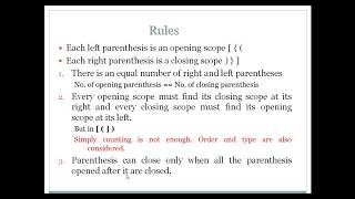 Using Stack to solve Balanced Parenthesis problem || Rules & URDU Explanation