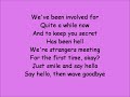 Soft Cell Say Hello Wave Goodbye Lyrics