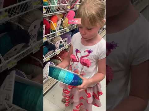 7 YO Goes Yarn Shopping Shorts Crochet Knitting Yarn