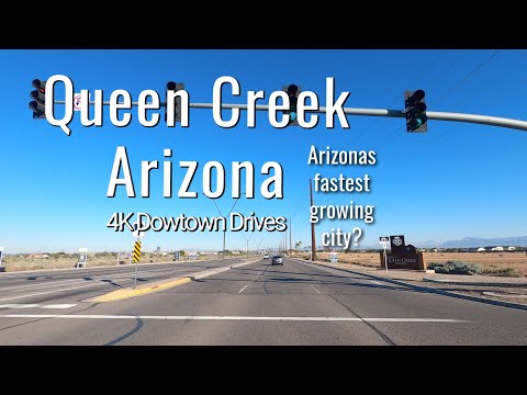 Driving in Phoenix- 4k Scenic Drive Tour Queen Creek Arizona Real Time