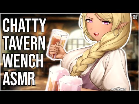 3DIO ASMR | Tavern Wench Keeps you Company after a Raid 🍻 |  Story Telling & Valley Girl Accent