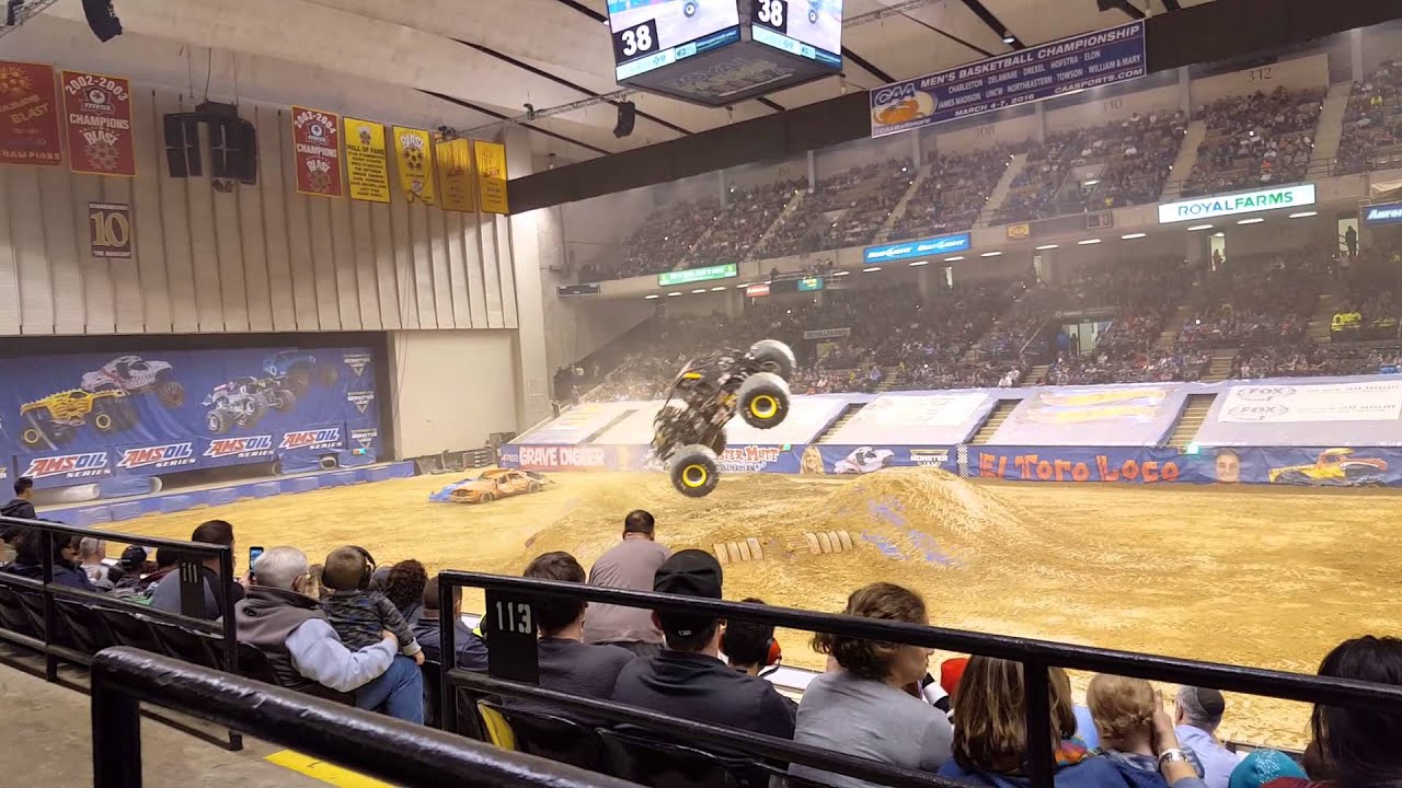 2016 Monster Jam Royal Farms Arena Max D Freestyle Youtube