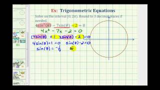 Ex:  Solve a Factorable Trig Equation with Rounded Radian Solutions - Quadratic Form Net Worth