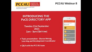 PCC4U Educator Community Webinar 8 - Introducing the PaCE Directory App screenshot 2
