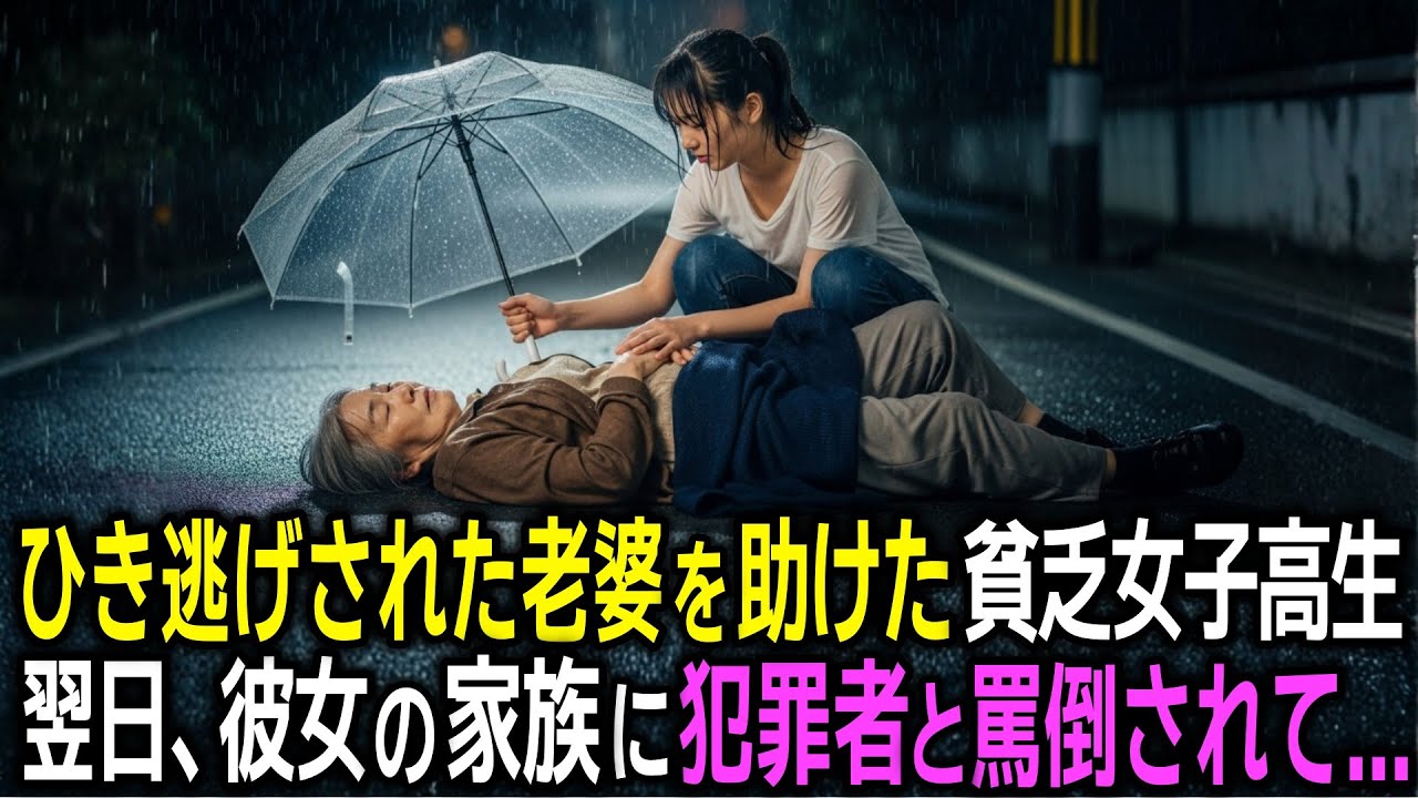 ひき逃げされた老婆を助けた貧乏高校生　翌日、彼女の娘に罵倒された理由とは...