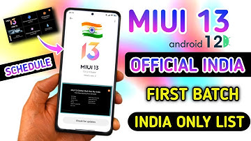 🇮🇳 MIUI 13 OFFICIALLY LAUNCHED IN INDIA | FIRST BATCH DEVICES | MIUI 13 INDIA ROLLOUT & FEATURES