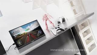 ARZOPA 16.1 144hz Portable Gaming Monitor,FHD 1080P 100% sRGB,HDR,Type-C HDMI,Second Screen Monitor