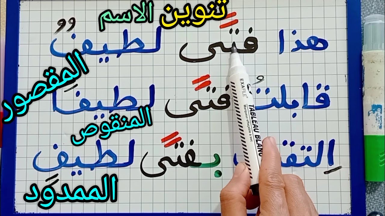 الدرس318:تنوين الاسم المقصور والممدود والمنقوص