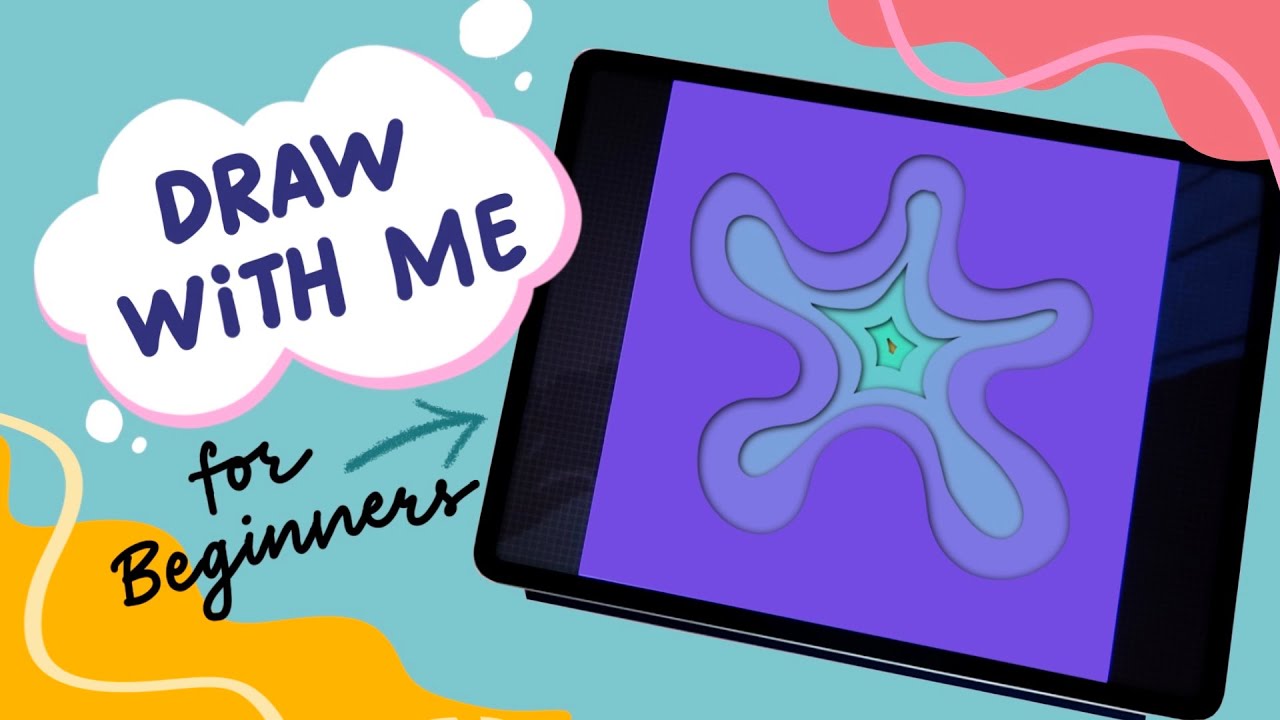 Paper cut out effect in procreate | Draw with me | For beginners ️ ️ ...