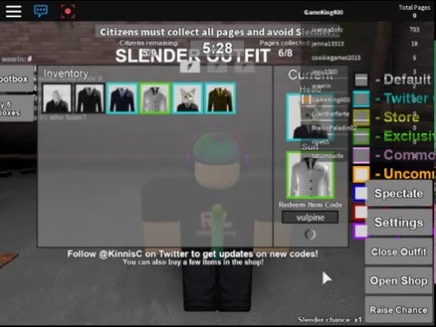 Robloxstop It Slender 2 Twiter Codes By Gamemaster - roblox stop it slender 2 codes 2017