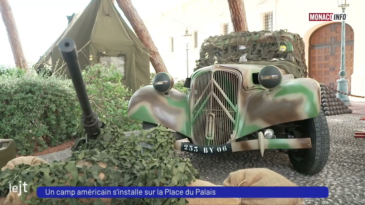 Un camp américain s’installe sur la Place du Palais