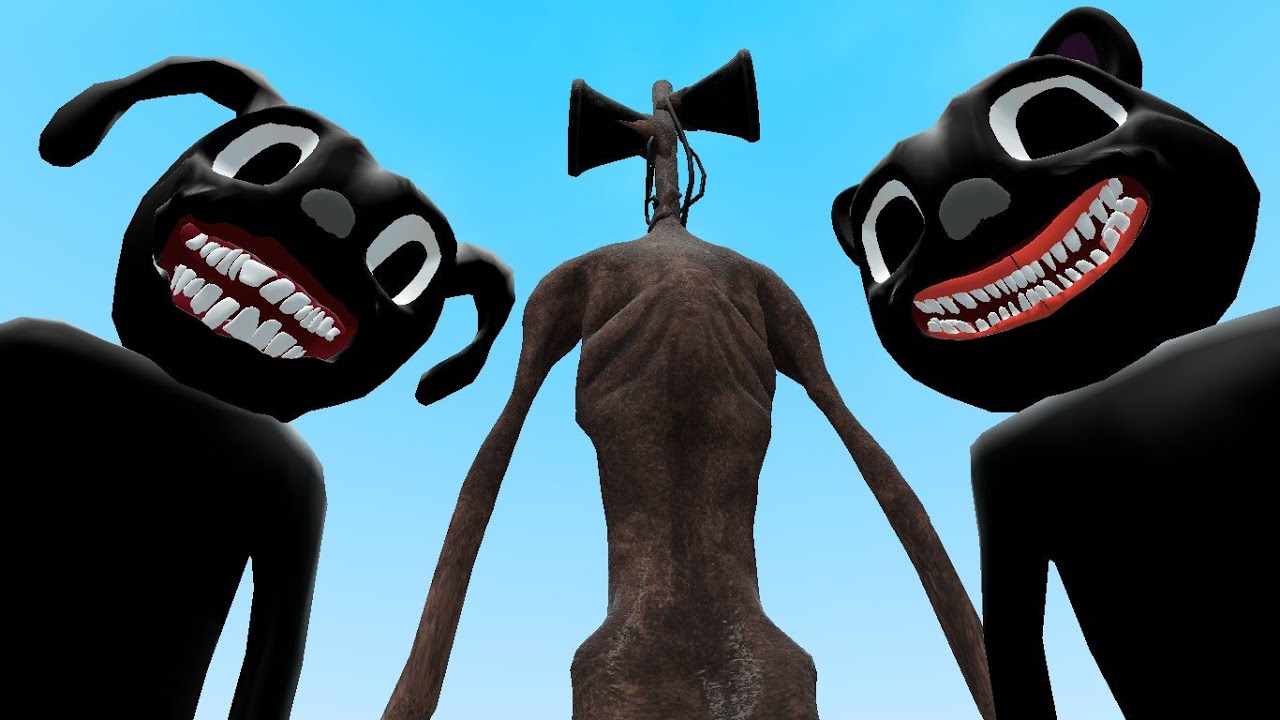 OLD CARTOON DOG VS SIREN HEAD VS OLD CARTOON CAT!! Garrys Mod [Cartoon