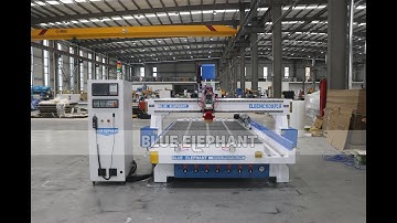 Blue Elephant ELE1631ATC 4 axis cnc machine working video
