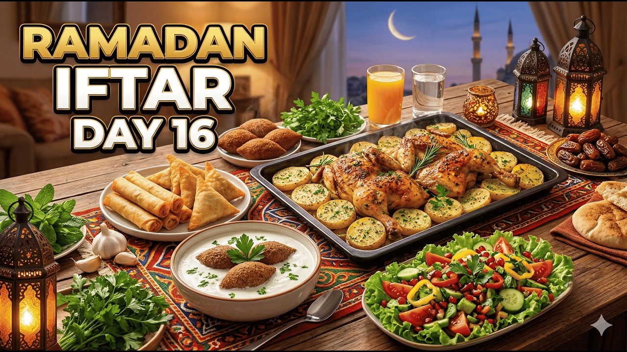 إفطار 16 رمضان 🌙: أطيب صينية دجاج بالبطاطا وكبة لبنية ملوكية تشرح القلب!👌😋