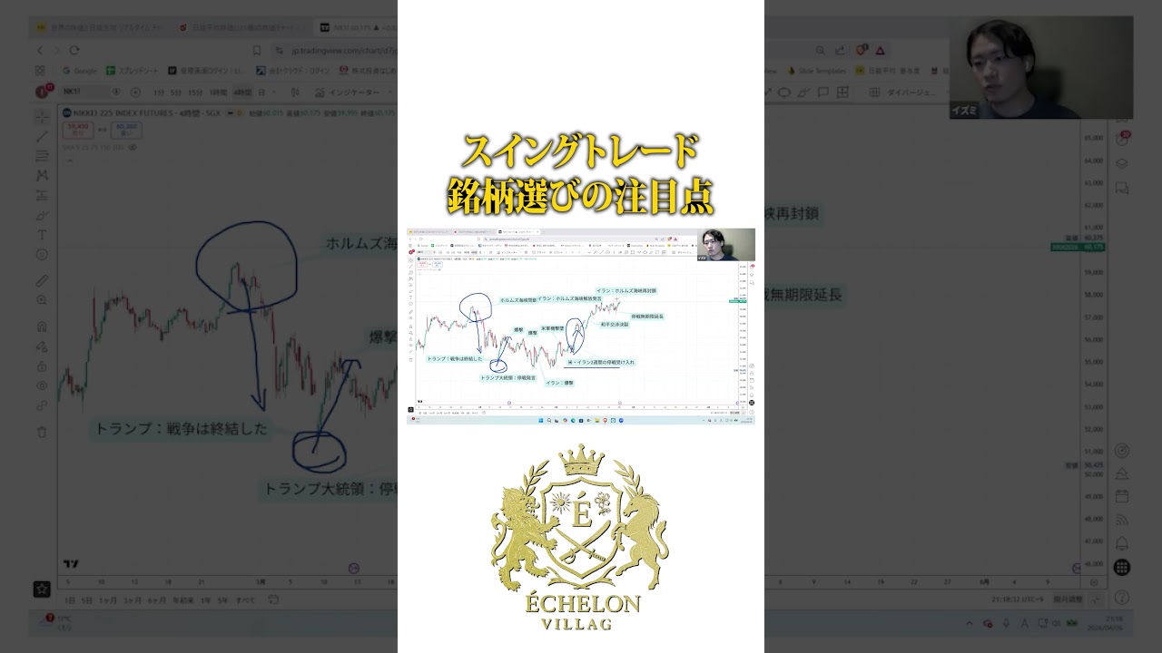 スイングトレード、銘柄選びの注意点【ラファエル.エシュロンヴィレッジ】