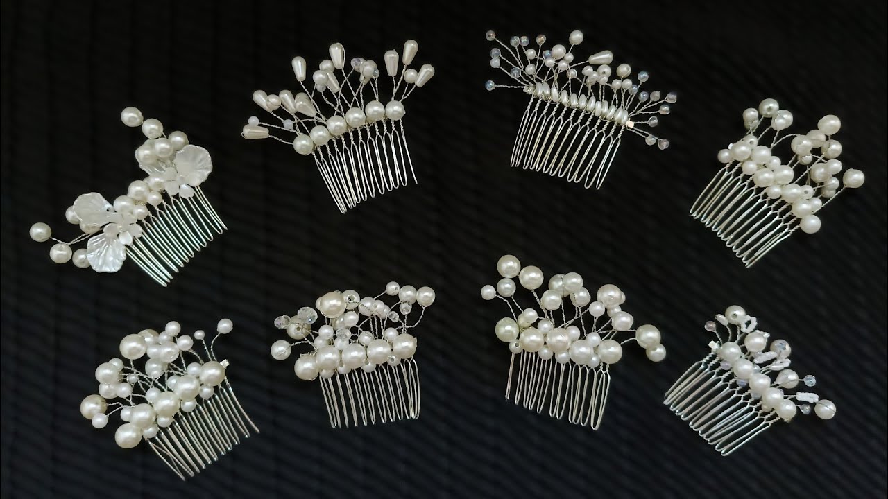 COYUN Haarkamm Mit Kristallblume – Silberfarben, Mit Perlen, Für Hochzeiten & Festliche Anlässe