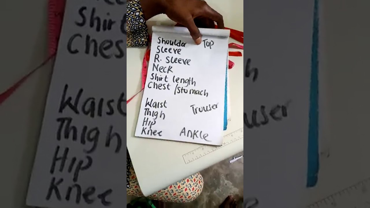 How to take measurements for  male top and trouser for kids