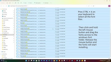 How to Install Multiple Fonts using Windows