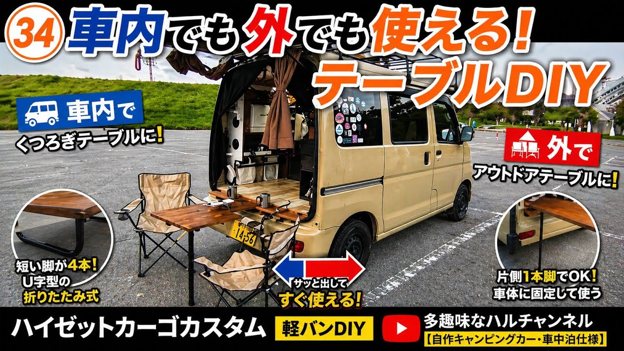 ㉞ [Making a table that can be used both inside and outside the
