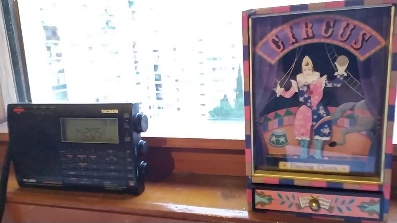 20m band QSO from Germany -  only telescopic antenna - SWL