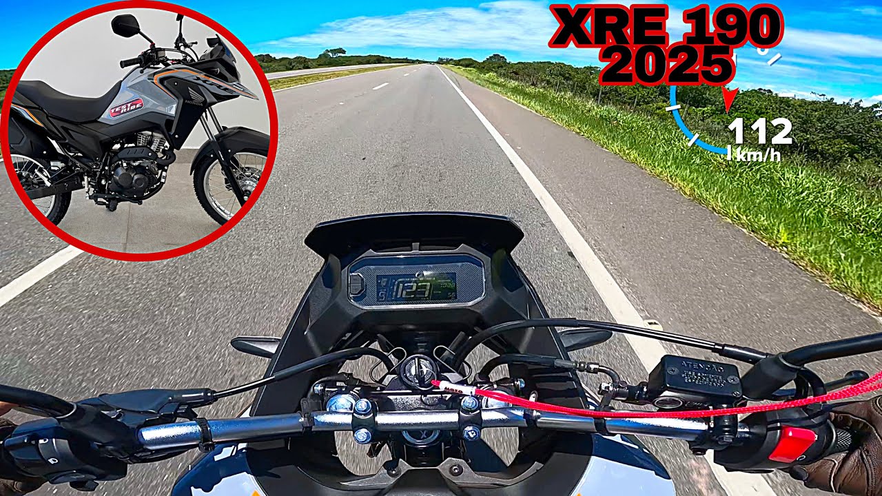 MEU TOP SPEED NOVA HONDA XRE 190 2025 - MANTEVE A MESMA VELOCIDADE QUE A ANTERIOR?