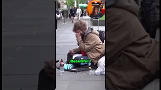 This homeless man has the BIGGEST HEART. #shorts #shortsfeed #reaction #kindness #story #mrbeast