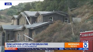 Crews Continue Work on Glendale Area Fire Near 2 Freeway