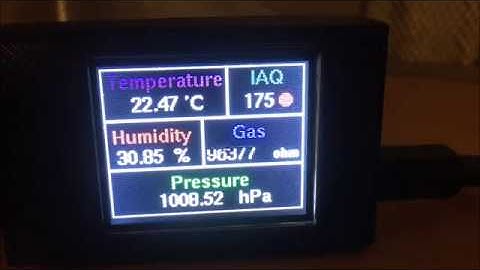 TFT 1.8 and BME680 Project Tutorial. (Temperature, Humidity, Gas, Air Quality, Pressure)