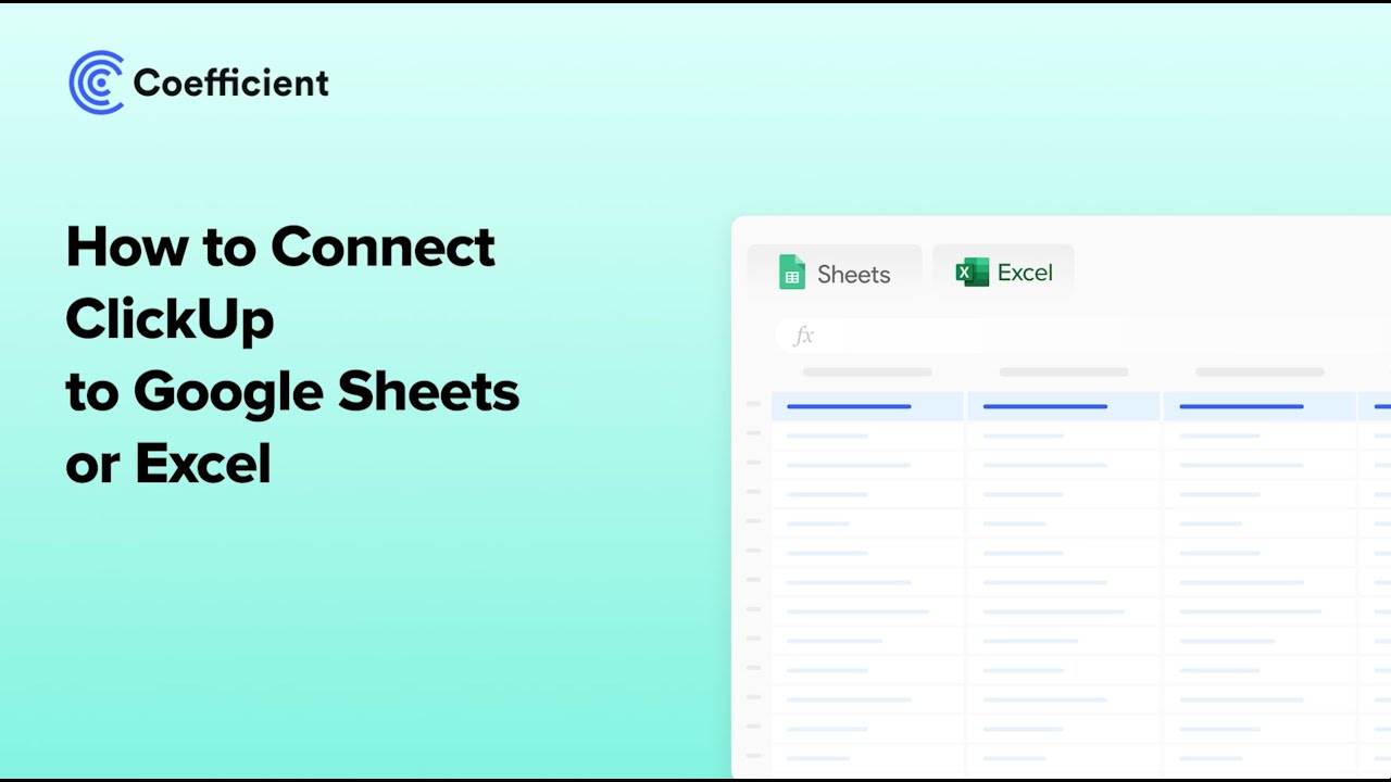 How to Connect ClickUp to Google Sheets or Excel - YouTube