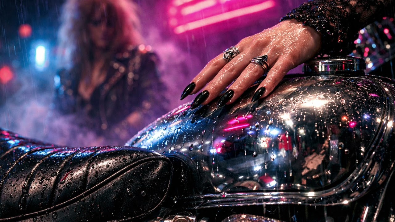 Neon Horizon: Deep 80s Hard Rock Atmospheric Journey - Rockwsie Tales Ai