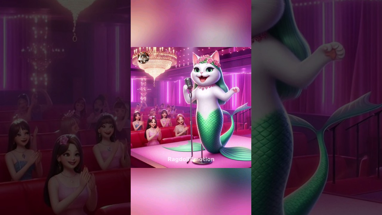 Poor little mermaid cat A poor mermaid kitten 