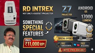 RD-INTREX Z7 Full Hd Projector // 1080p Native projector // voice Remote //ARC // Free Screen // 3D