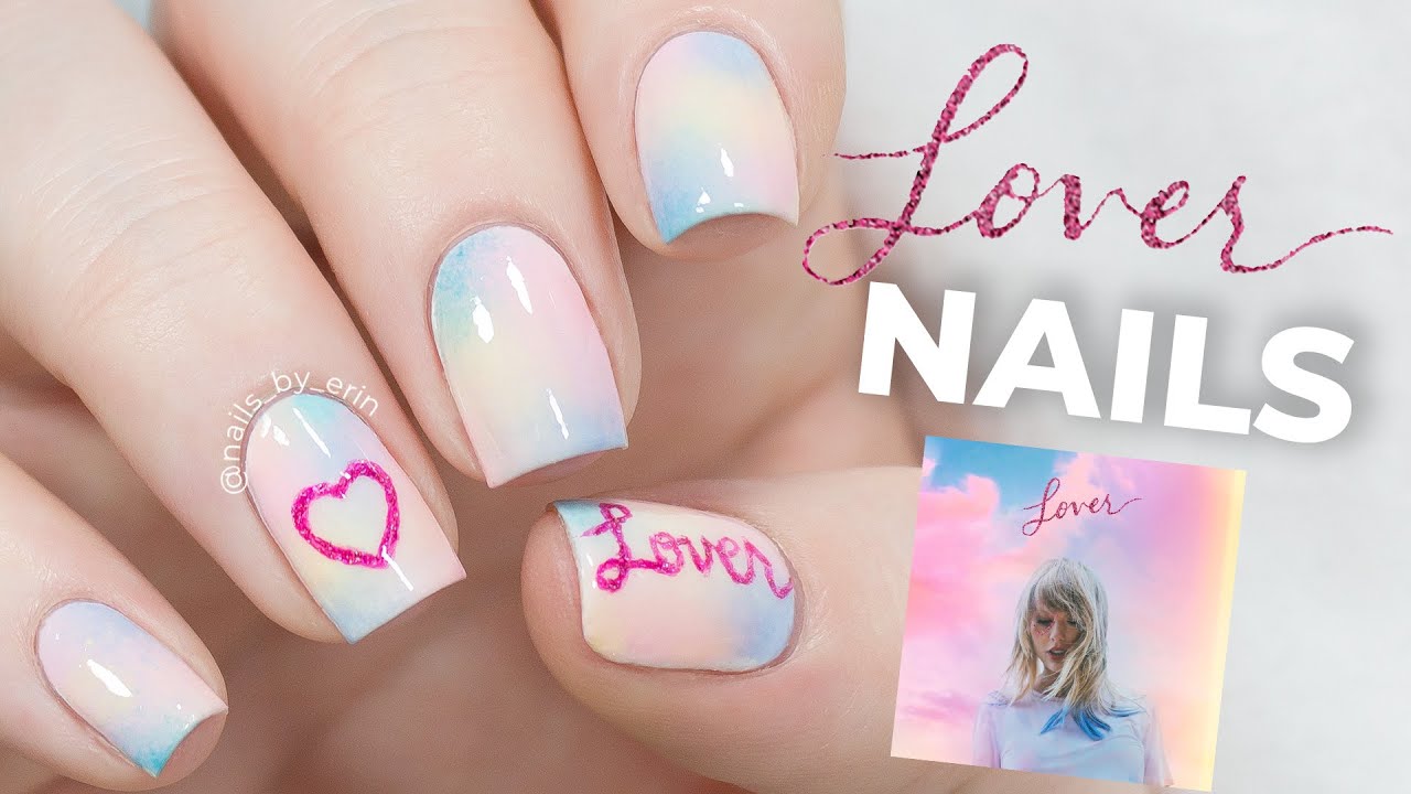 Nail Art Tutorial: Taylor Swift Eras Tour 'Lover' Nails - YouTube