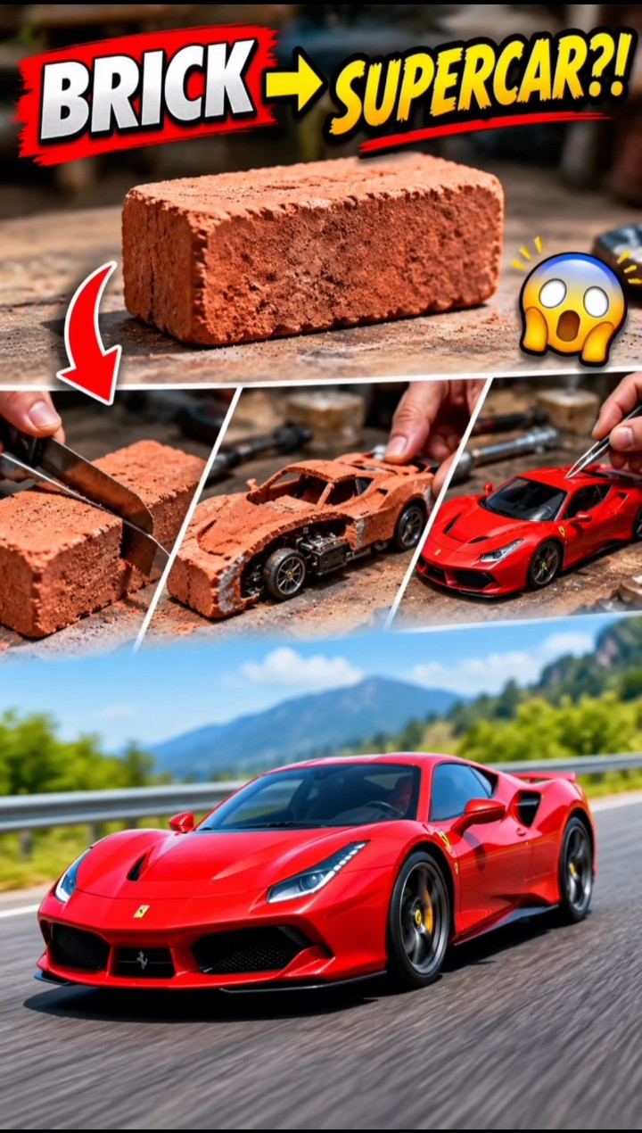 They Turned a Brick Into a Supercar 🤯🏎️#Supercarshort#aishorts