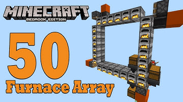 Simple 50 Furnace Array/Super Smelter, for Minecraft Bedrock Edition 1.16+