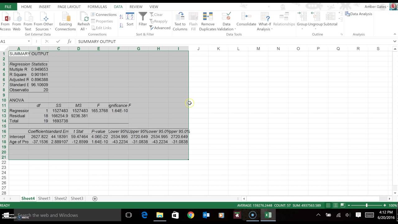 Regression Chart Excel 2013