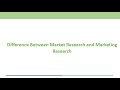 Difference Between Market Research and Marketing Research